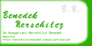 benedek merschilcz business card